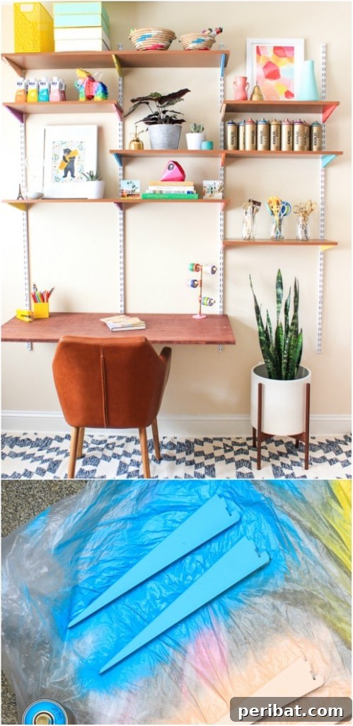 17 Effortless DIY Craft Desks for Your Dream Creative Space 11 DIY Wall Mounted Craft Desk