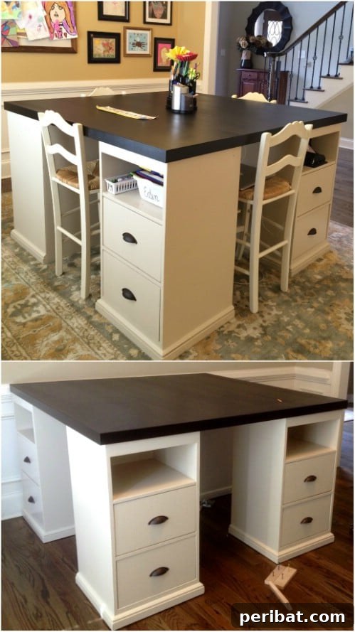 17 Effortless DIY Craft Desks for Your Dream Creative Space 14 Easy DIY Four Station Craft Desk