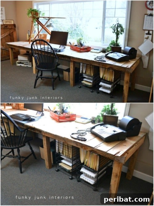 17 Effortless DIY Craft Desks for Your Dream Creative Space 18 Gorgeous DIY Pallet Farmhouse Crafting Desk