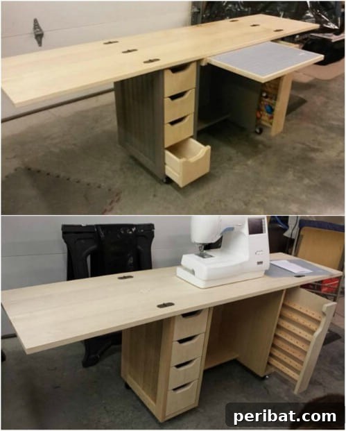 17 Effortless DIY Craft Desks for Your Dream Creative Space 6 Shaker Style Fold Out Desk