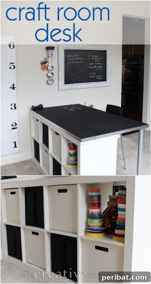 17 Effortless DIY Craft Desks for Your Dream Creative Space 8 DIY Thrift Store Find Craft Desk