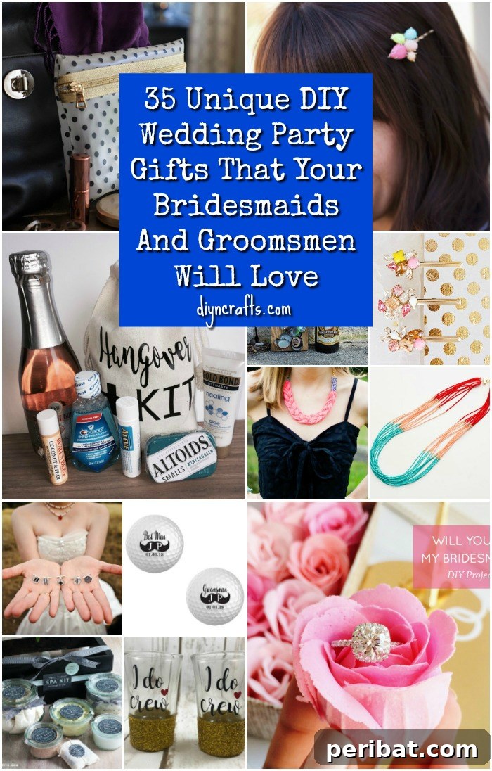 35 Unique DIY Wedding Party Gifts That Your Bridesmaids And Groomsmen Will Love