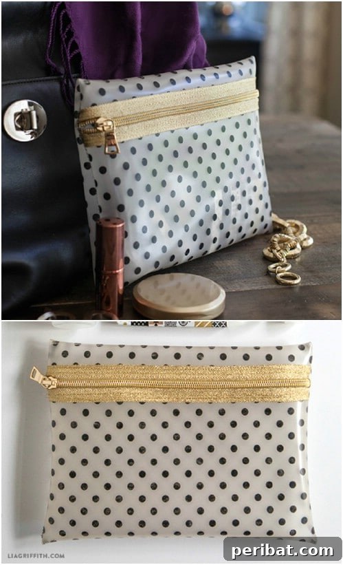 DIY Zippered Makeup Bag