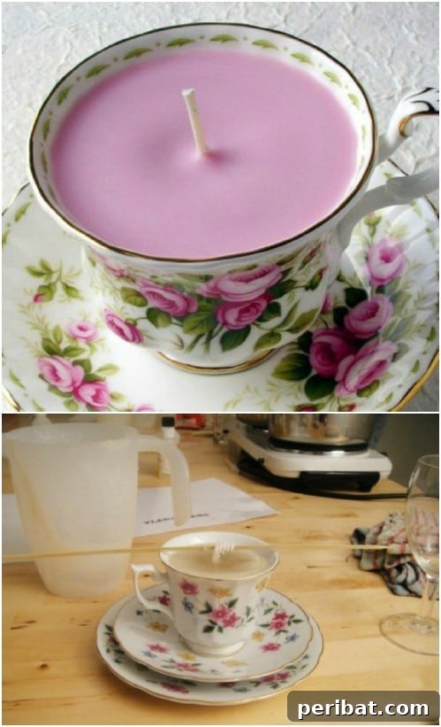 DIY Vintage Teacup Candles
