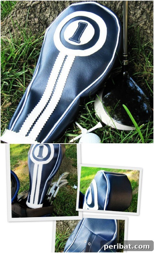 Hand Sewn Retro Golf Club Cover