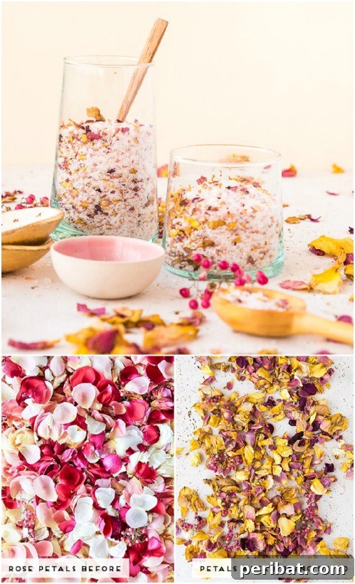 Homemade Rose Petal Bath Salts