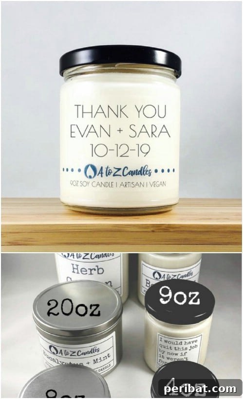 Personalized Jar Soy Candles
