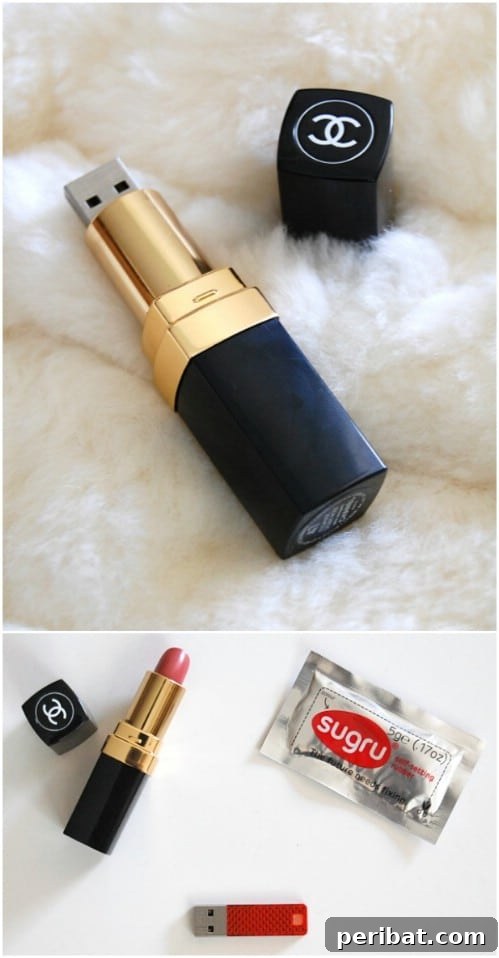 DIY Lipstick Case For Flash Drive