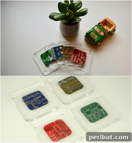 Tech Savvy Circuit Board Coasters