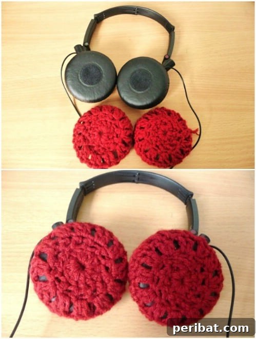 Easy DIY Crocheted Headphone Covers