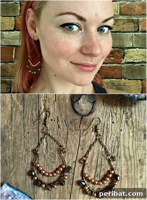 Simple DIY Double Tiered Earrings