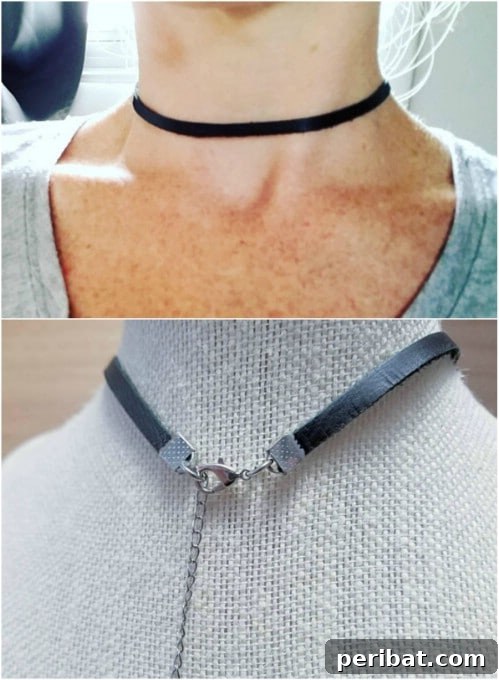 Simple Statement Piece – Thin Leather Choker