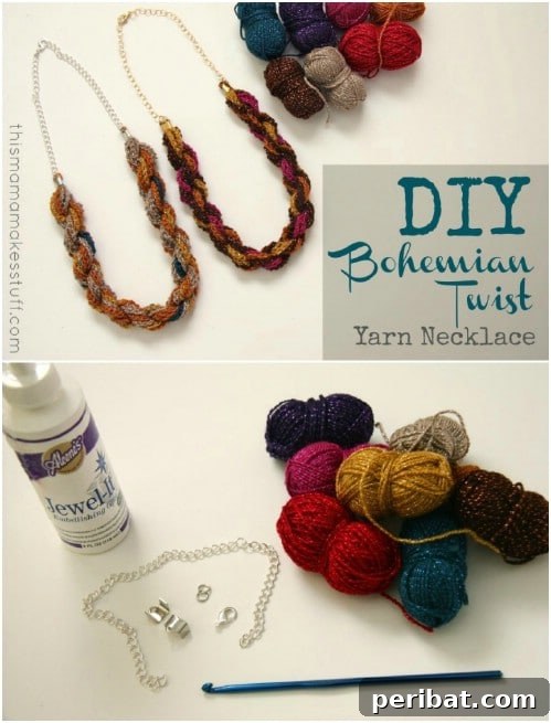 DIY Twisted Yarn Necklace