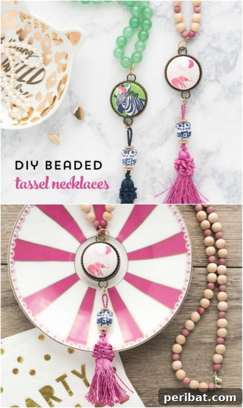 DIY Beaded Tassel Necklace