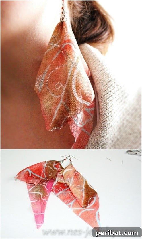 Simple Five Minute Fabric Earrings