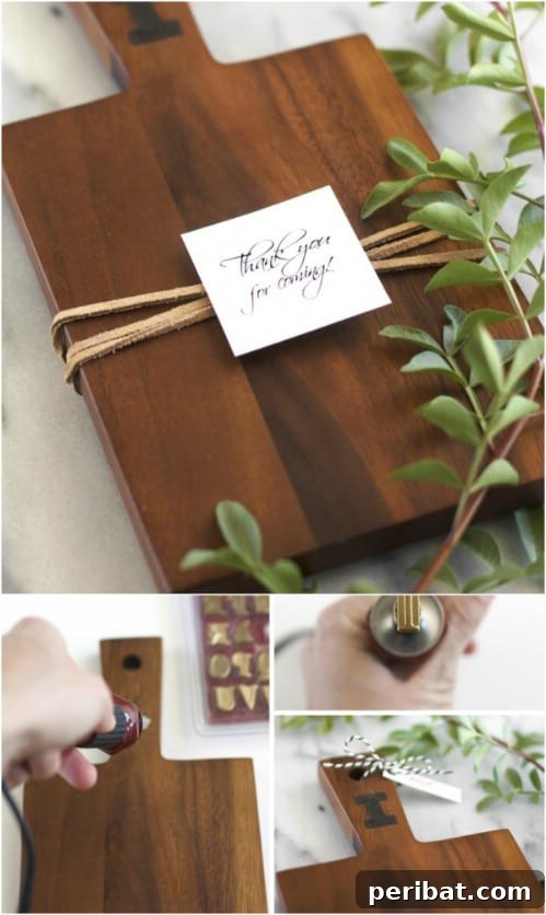 DIY Monogrammed Serving Board