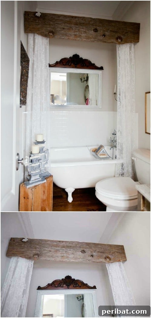 DIY Barnwood Bathroom Valance