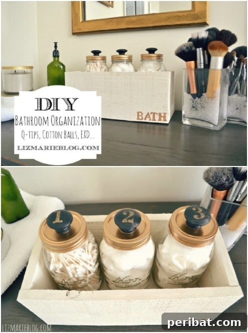 DIY Mason Jar Storage With Knobs