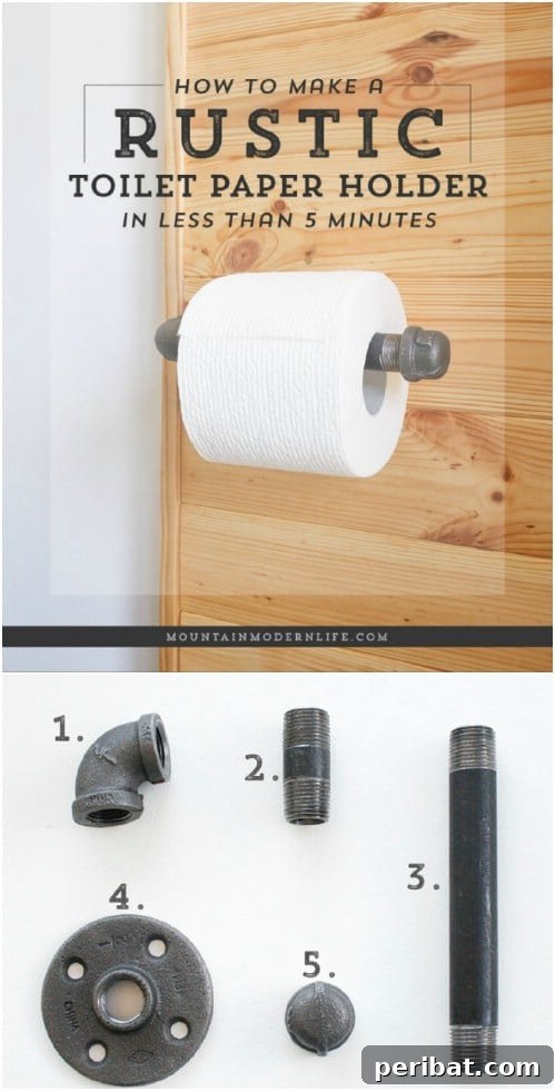DIY Rustic Toilet Paper Holder