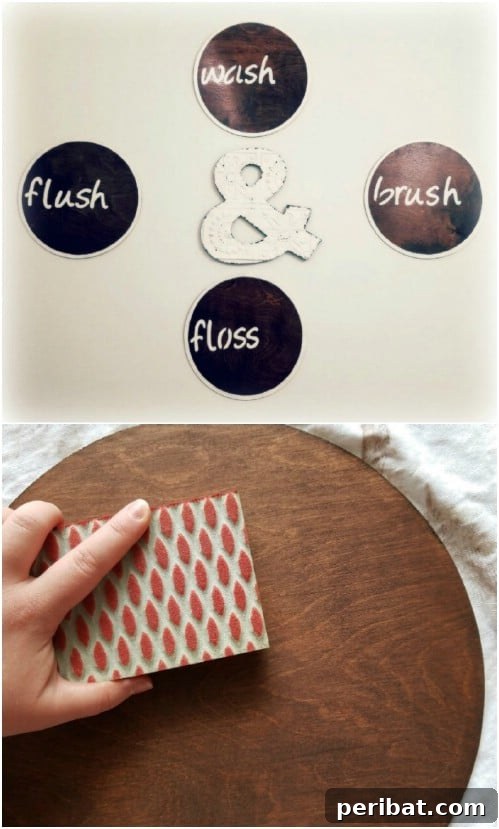 DIY Wooden Bathroom Signs