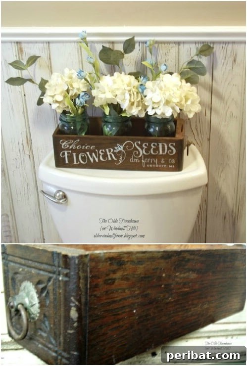 Upcycled Sewing Drawer Flower Display Box