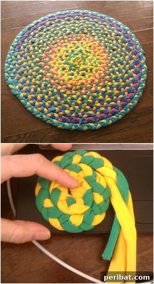 DIY Braided T-Shirt Rug