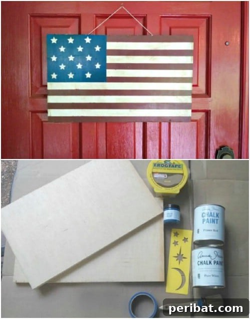 Chalk Paint Americana Flag from Reclaimed Wood