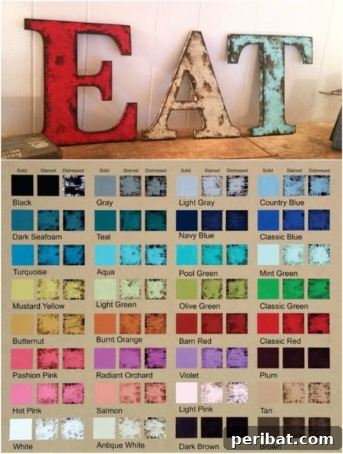 Rustic EAT Wooden Letters