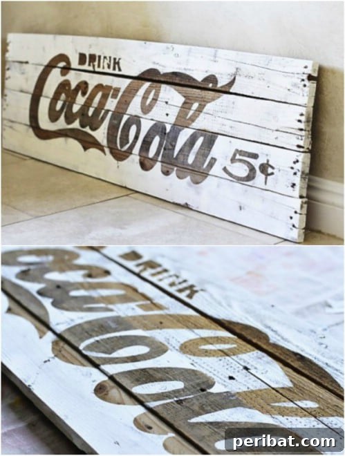 DIY Rustic Pallet Coca-Cola Sign