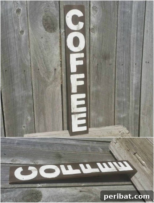 Easy DIY Vertical Coffee Sign