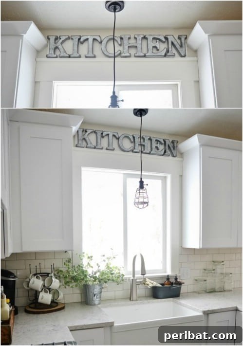 DIY Industrial Metal Kitchen Sign