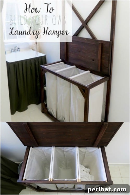 Ingenious DIY Laundry Storage for Effortless Organization 7 DIY Laundry Sorting Hamper with multiple compartments