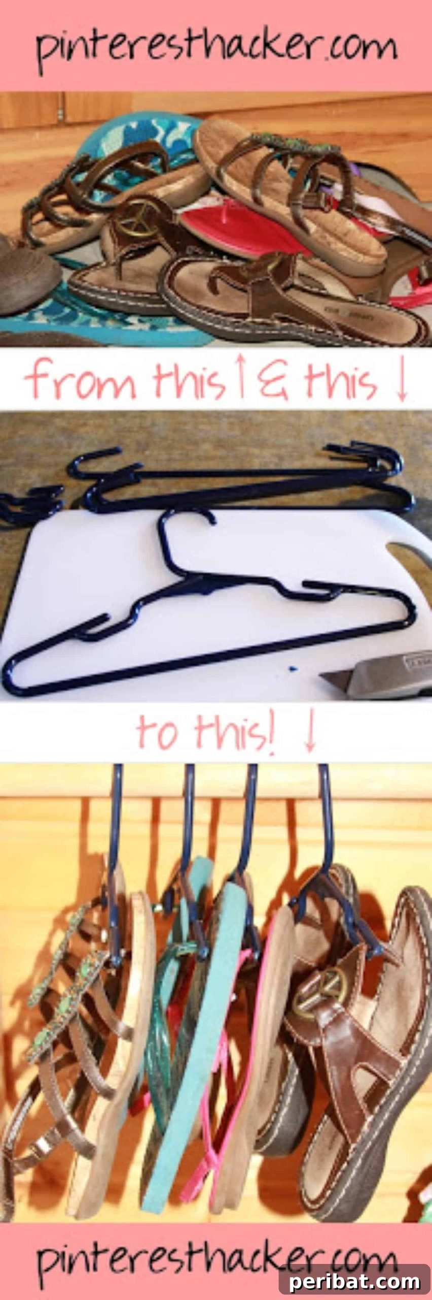 Hanging Flip Flop Organizer