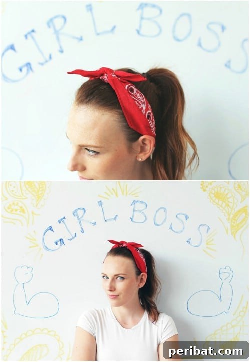 Cute DIY Bandana Headband - Easy No-Tie Hair Accessory
