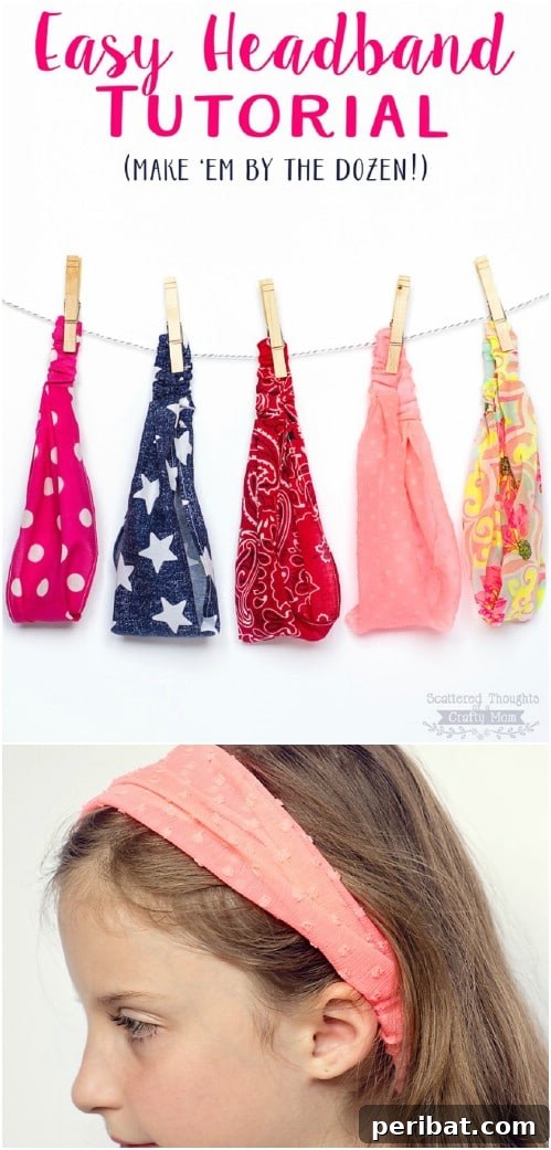 Simple DIY Elastic Headbands - Customizable Hair Accessories