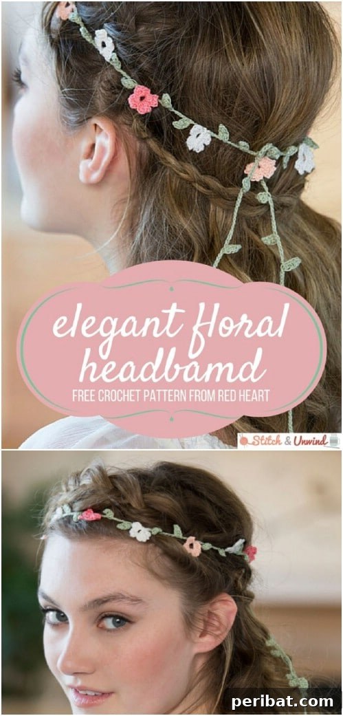 DIY Crocheted Elegant Floral Headband - Stylish Handmade Accessory