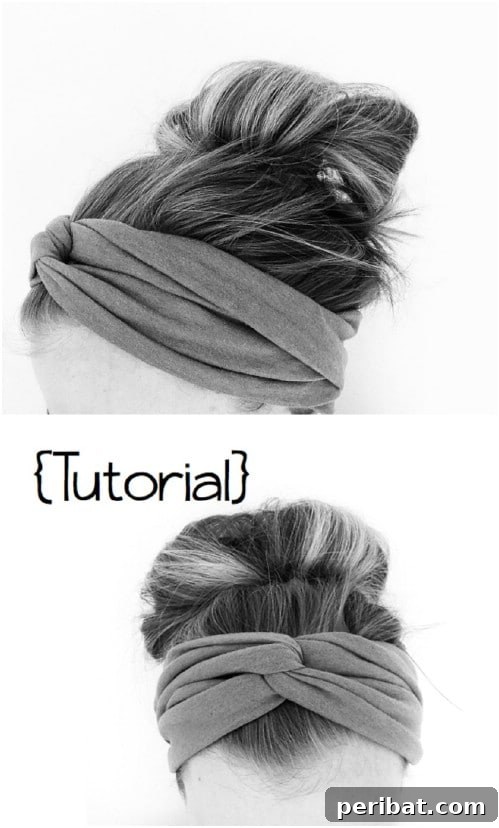 Easy DIY Twisted Headband - Comfortable Stretchy Fabric Hairband