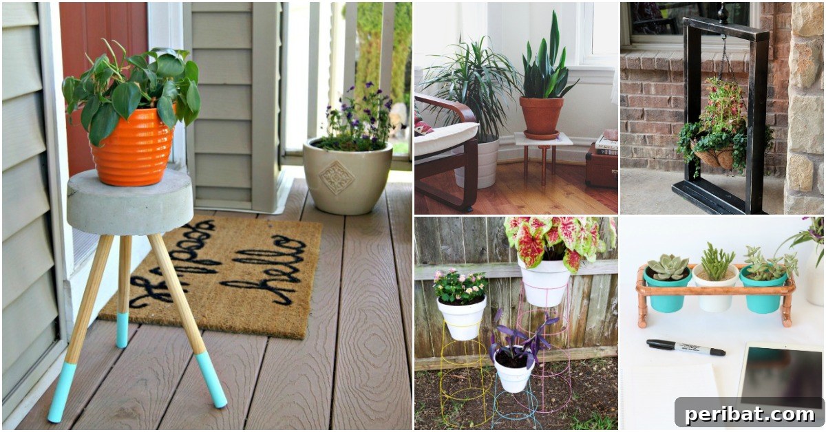 Elevate Your Patio with 10 Easy DIY Plant Stands 2 diy plant stands
