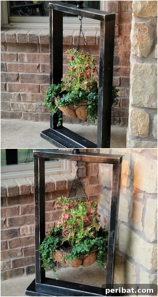Elevate Your Patio with 10 Easy DIY Plant Stands 3 Rustic Hanging Plant Stand