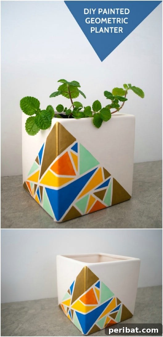 Elevate Your Patio with 10 Easy DIY Plant Stands 10 DIY Geometric Planter/Stand Combo