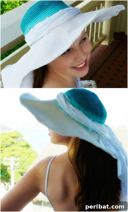 Easy DIY Ombre Sunhat