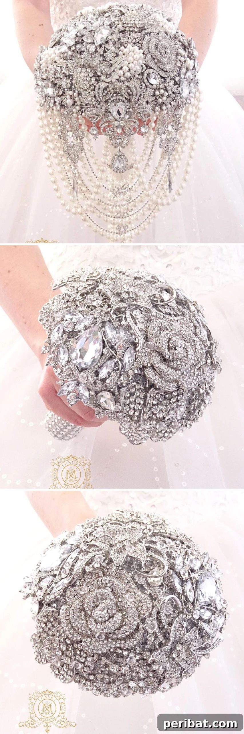 Personalized Petals: 12 DIY Bouquets as Distinctive as You Are 13 Luxury Pearl Wedding Bouquet