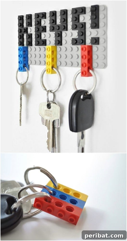 DIY Lego Hanging Key Holder