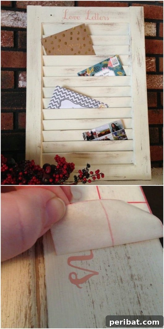 Unlock Rustic Charm: Shutter Repurposing Ideas for Your Home 13 Repurposed Shutter Mail Organizer for desk or wall