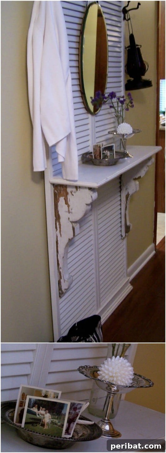Unlock Rustic Charm: Shutter Repurposing Ideas for Your Home 5 DIY Shutter Hall Tree with rustic charm