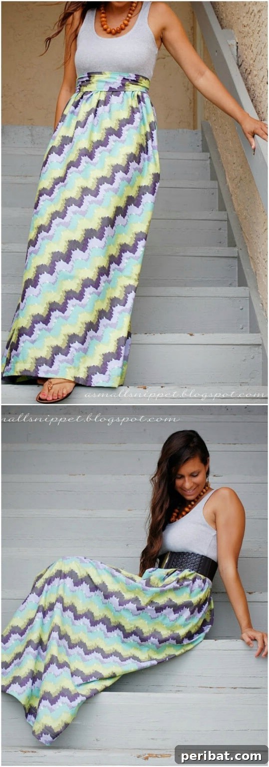 DIY Multi Colored Maxi Tank Dress