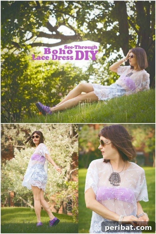 DIY See Through Boho Lace Dress