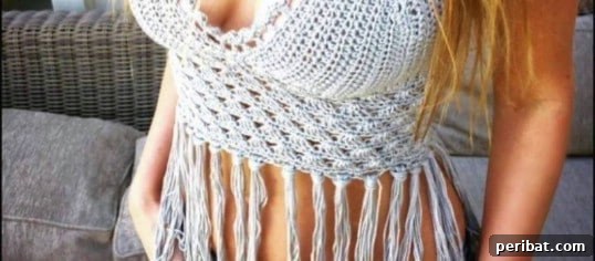 Simple Crochet Top With Fringe