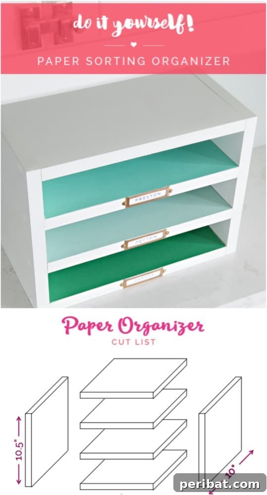Easy DIY Paper Sorter And Organizer