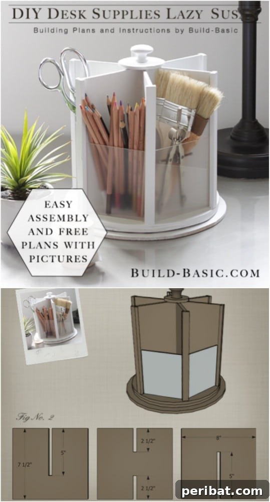 DIY Office Lazy Susan